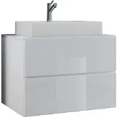 VCM 2-tlg. Waschplatz Waschtisch | Waschbecken Unterschrank Breite 60 cm | Badmöbel Set mit Schubladen | Lendas