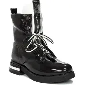 Artiker Schwarze Damen Winter Boots mit Schaffellfutter, Plateausohle, Absatz, Modell 49C0308