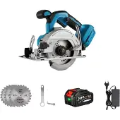 OEM Bürstenlose kabellose Kreissäge, 5-Zoll-Blatt, verstellbarer Schnittwinkel, 1-388VF Batterie