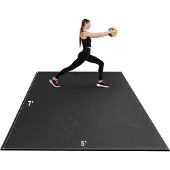Vevor Trainingsmatte Rutschfeste Yogamatte Fitnessstudio Pilates-Trainingsmatte (7 x 5 ft)