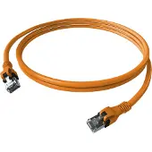 EasyLan DualBoot PushPull IP20 Patchkabel, Cat.6A (Class EA), S/FTP, orange, 3 m