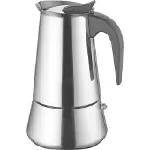 Weiss Weis Espressokocher 6 Tassen Edelstahl, Mokka-Kanne, Edelstahl, Edelstahl, 6 Tassen