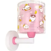 DALBER Wandleuchte für Kinder Kawaii Friends Pinkes Leuchten im Dunkeln