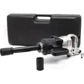 Wiltec Druckluft Schlagschrauber 25,4mm (1 Zoll) mit Stecknüssen & montierbaren Griff