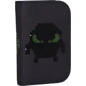 Beckmann Federmäppchen m. Inhalt - Pixel/Schwarz - - One Size - Federmäppchen