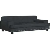Syfax Hundebett Schwarz 90x53x30 cm Samt