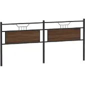 Syfax Ersatz-Kopfteil Braun Eichen-Optik 193 cm Holzwerkstoff und Stahl