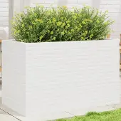 Prolenta Maison Exclusive - Pflanzkübel Weiß 110x60x68,5 cm Massivholz Kiefer