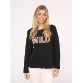 Zwillingsherz Longsleeve "Wild" in Schwarz - L