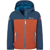 TROLLKIDS Kinder Telemark Regenjacke - 128 - red clay/mystic blue