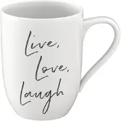 Villeroy & Boch Becher mit Henkel Live Love Laugh Statement