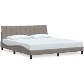 vidaXL Bettgestell ohne Matratze "Hanko" Taupe 180x200 cm Stoff