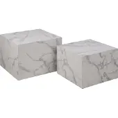 Actona Couchtisch GROUP "Dice Couchtischsatz, Beistelltisch, Kaffeetisch, Sofatisch", weiß, B:58cm H:40cm T:58cm, Tische, Couchtisch, 2er-Set, Mehreren Varianten erhältlich, B: 58/50 cm