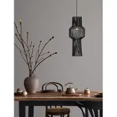 Lyora Böhmische Pendelleuchte Bredo Ø 21cm schwarz