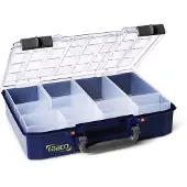 Raaco CarryLite 80 4x8-9, Blau, Polycarbonat (PC), Polypropylen (PP), 337 mm, 278 mm, 79 mm, 987 g