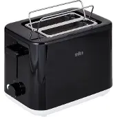Braun HT1010BK, 2 Scheibe(n), Schwarz, Kunststoff, Drehregler, 900 W, 132 x 35 x 119 mm