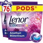 Lenor Pods Color Waschkapseln Waschmittel, 76 Waschladungen, Amethyst Blütentraum, Lang Anhaltende Frische Und Extra Geruchsabwehr