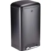 Dirt Devil Tretmülleimer 20L – Mülleimer Küche mit Soft Close – Abfalleimer aus Edelstahl – Herausnehmbarer Inneneimer – 30 x 29 x 52,5 CM – Schwarz