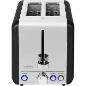 Ecg ST 2708 Tradizione Nero |Toaster | 2 Toasts | 6 Grad Temperaturregelung | 925 W | schwarz |
