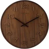 Nextime Wanduhr Wood Wood Medium Holz braun Ø 35 cm
