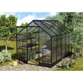 Pergart Vitavia, Aktionsangebot (inkl. 100 Euro Zubehör): Gewächshaus "Apollo 6200", schwarz, 6,2 m², 6 mm HKP