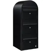 Bobi Briefkasten Trio 9005 Strukturiertes Schwarz