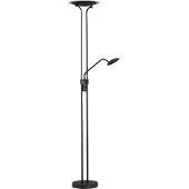 FISCHER&HONSEL GMBH LED Deckenfluter Tallri, dimmbar, schwarz, für Wohn- / Esszimmer, Metall, Modern, LED Stehlampe