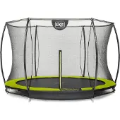 Exit Silhouette Trampolin ø305cm, mit Sicherheitsnetz, Bodentrampolin, Rund, für Kinder, Grün