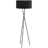 Eglo Stehlampe Fondachelli, Stehleuchte, Standleuchte aus Metall und Textil, Wohnzimmerlampe, Lampe mit Tritt-Schalter, Stofflampe mit E27