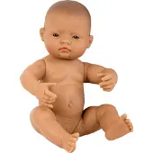 Miniland Babypuppe beweglich südländisch Mädchen oder Junge 40 cm
