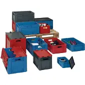 LA-KA-PE LA KA PE Transportkasten Polypropylen rot Schwerlast 400x300x210mm hochbelastbar - VTK 400/210-0