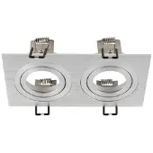 SLV NEW TRIA 155, Deckeneinbauring, L: 17 B: 9 H: 4cm, zweiflammig, IP 20, aluminium 1008009
