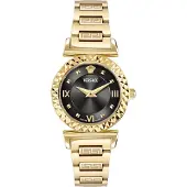 Versace VEGFA0825 Mini Vanity gold schwarz Edelstahl Armband Uhr Damen NEU