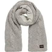 Superdry für Damen. W9310068A Grau gestrickter Achterschal (OSFA), Lässig