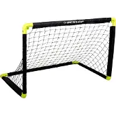 Dunlop Fußballtor 90 x 59 x 61 cm - Faltbares fußball Tor - Fussballtore für Garten Kinder und Erwachsene - Fussball Trainingszubehör für Innen und Aussengebrach - Kunststoff -Schwarz/Gelb
