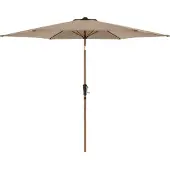 Doppler , Sonnenschirm / Mittelstockschirm "LIFE 305 Lift Woodystyle", greige, Ø 305 cm