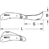 Ks Tools Elektriker-Klappmesser, 1 Sichelklinge