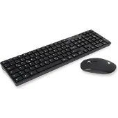 Conceptronic ORAZIO Kabellose Tastatur- und Maus-Kombination, deutsch, Volle Größe (100%), Kabellos, RF Wireless, QWERTZ, Schwarz, Maus enthalten
