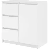 Top E Shop Topeshop 1D3S BIEL KPL, Weiß, 3 Schublade(n), Partikelbord, Modern