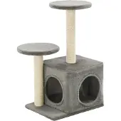 Syfax Katzenbaum mit Sisal-Kratzsäulen 60 cm Grau