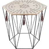 Atmosphera Tisch Nachttisch Beistelltisch Kaffeetisch Couchtisch Sofatisch ALLURE ETHNIQUE 40x38x43 HOMLA