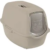 Rotho Katzentoilette Eco Bailey mit geruchshemmendem Aktivkohlefilter - Katzenklo 56,0 x 40,0 x 39,0 cm - Katzen Toilette inkl. Haube und Schwingtür