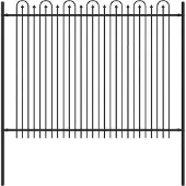 vidaXL Spitzenbogenzaun DRONTEN 200 x 200 cm Pulverbeschichteter Stahl