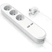 Bearware Steckdosenleiste Mehrfachsteckdose Steckerleiste 3680W, 3-fach