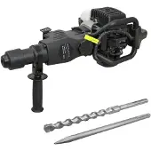 Monster 2-Takt Schlagbohrer 0,9KW 7500 U/min, 360x270x630mm, mit 1L Tank und 2 Anbaugeräten