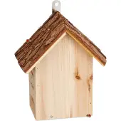 Relaxdays Marienkäferhaus, Holz, HxBxT: 22 x 18 x 12 cm, wetterfest, zum Aufhängen, Insektenhotel für Marienkäfer, natur