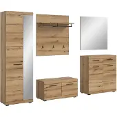 Ebuy24 Scout Garderobenmöbel Set 5 Teile Eiche Nachbildung.