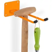 Relaxdays Wandhaken, Aufbewahrung von Gartengeräten & Werkzeug, belastbar, Länge: 24 cm, Gerätehalter, Stahl, orange