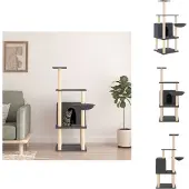vidaXL Kratzbaum mit Sisal-Kratzsäulen Dunkelgrau 132 cm - Kratzbäume