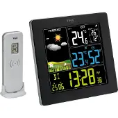 TFA-Dostmann Sun 2, Schwarz, Innen-Hygrometer, Innen-Thermometer, Außen-Hygrometer, Außen-Thermometer, Hygrometer, Thermometer, Hygrometer, Thermometer, Kunststoff, 10 - 99%